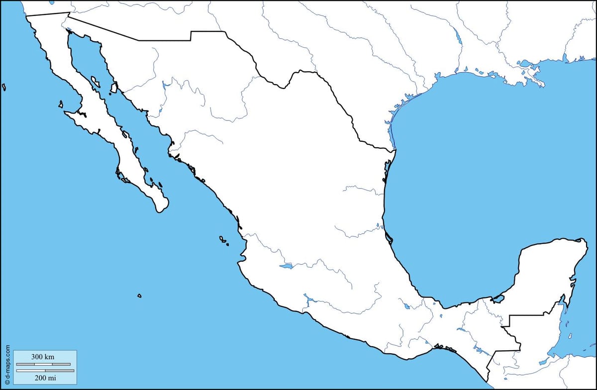 harta de contur din Mexic