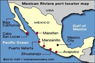 harta riviera mexicană