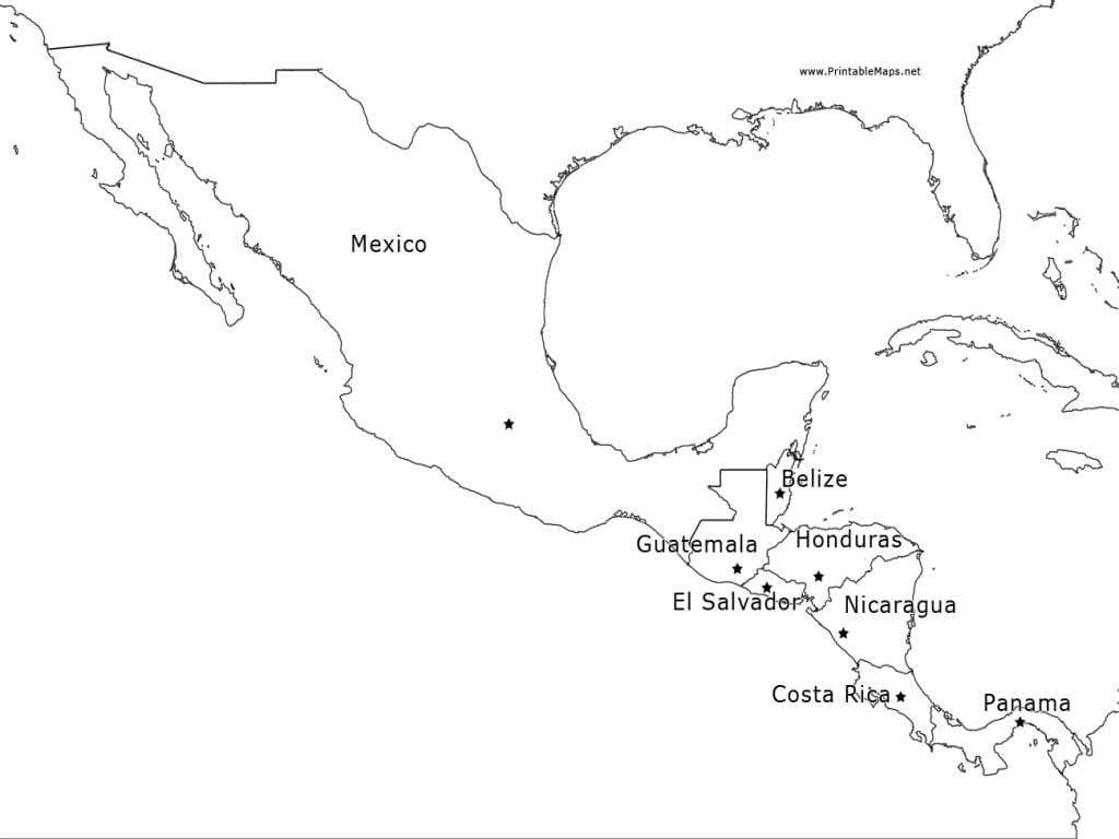harta Mexic și america centrală