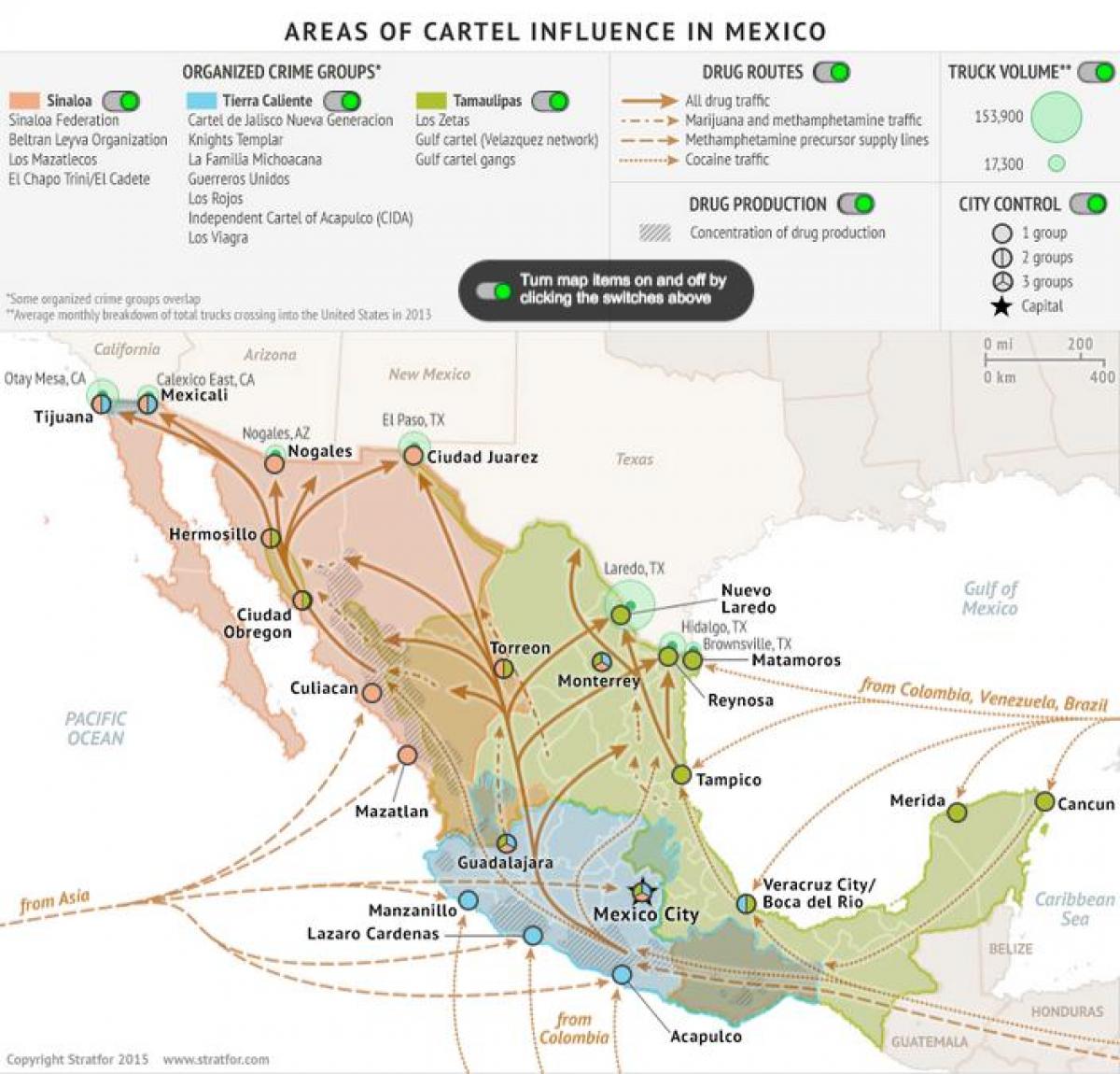 Mexic rata criminalității hartă