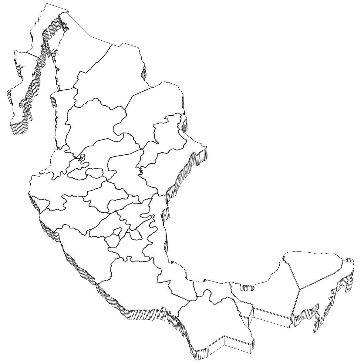 Harta 3d din Mexic