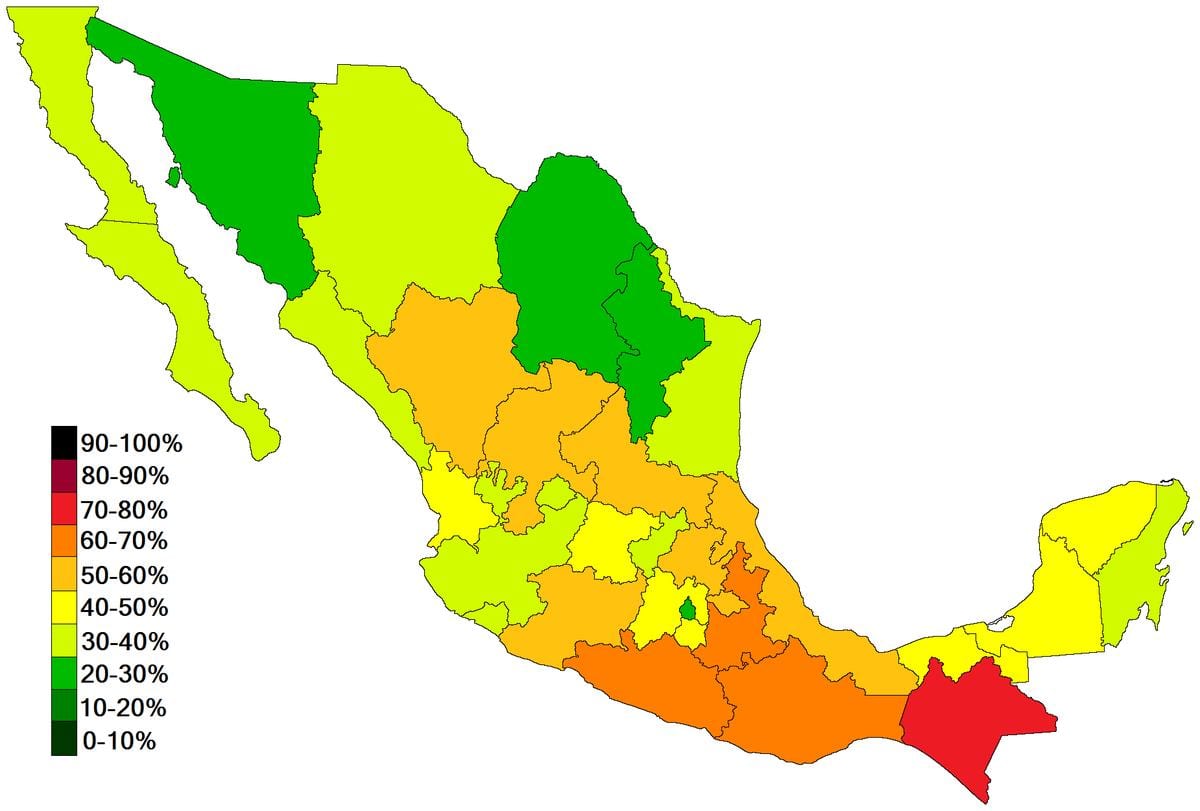 harta Mexic sărăciei