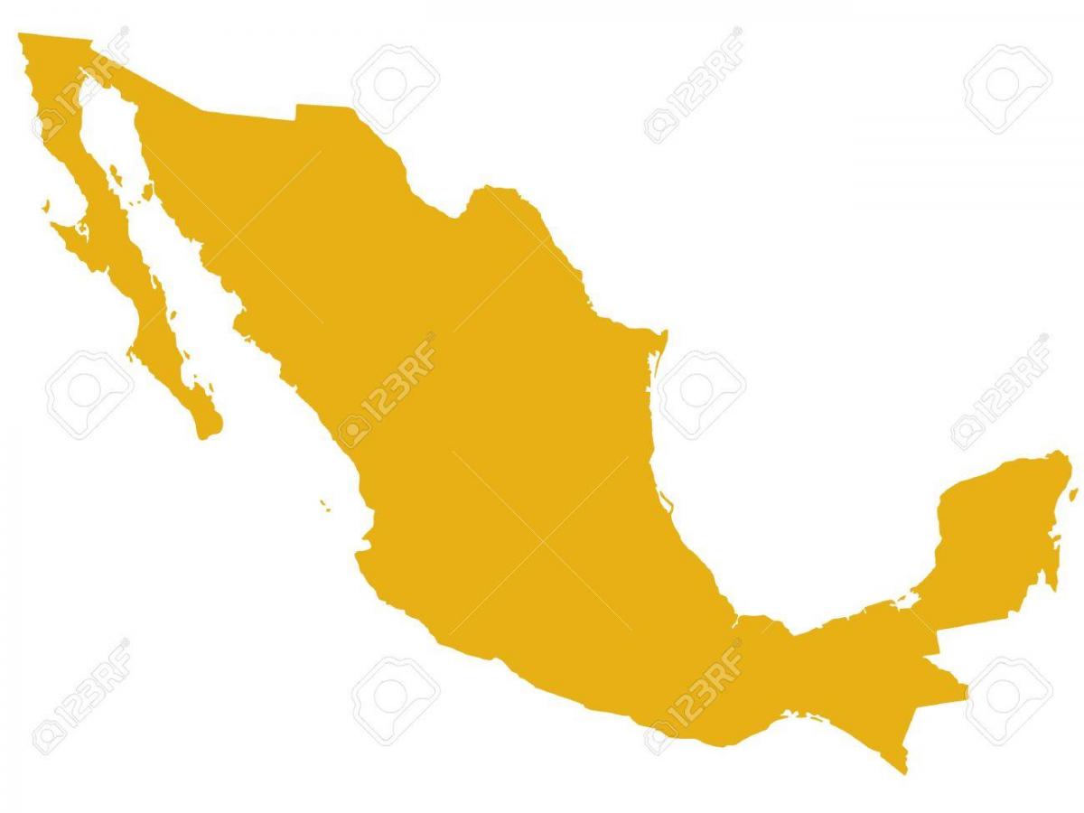 harta Mexic silueta
