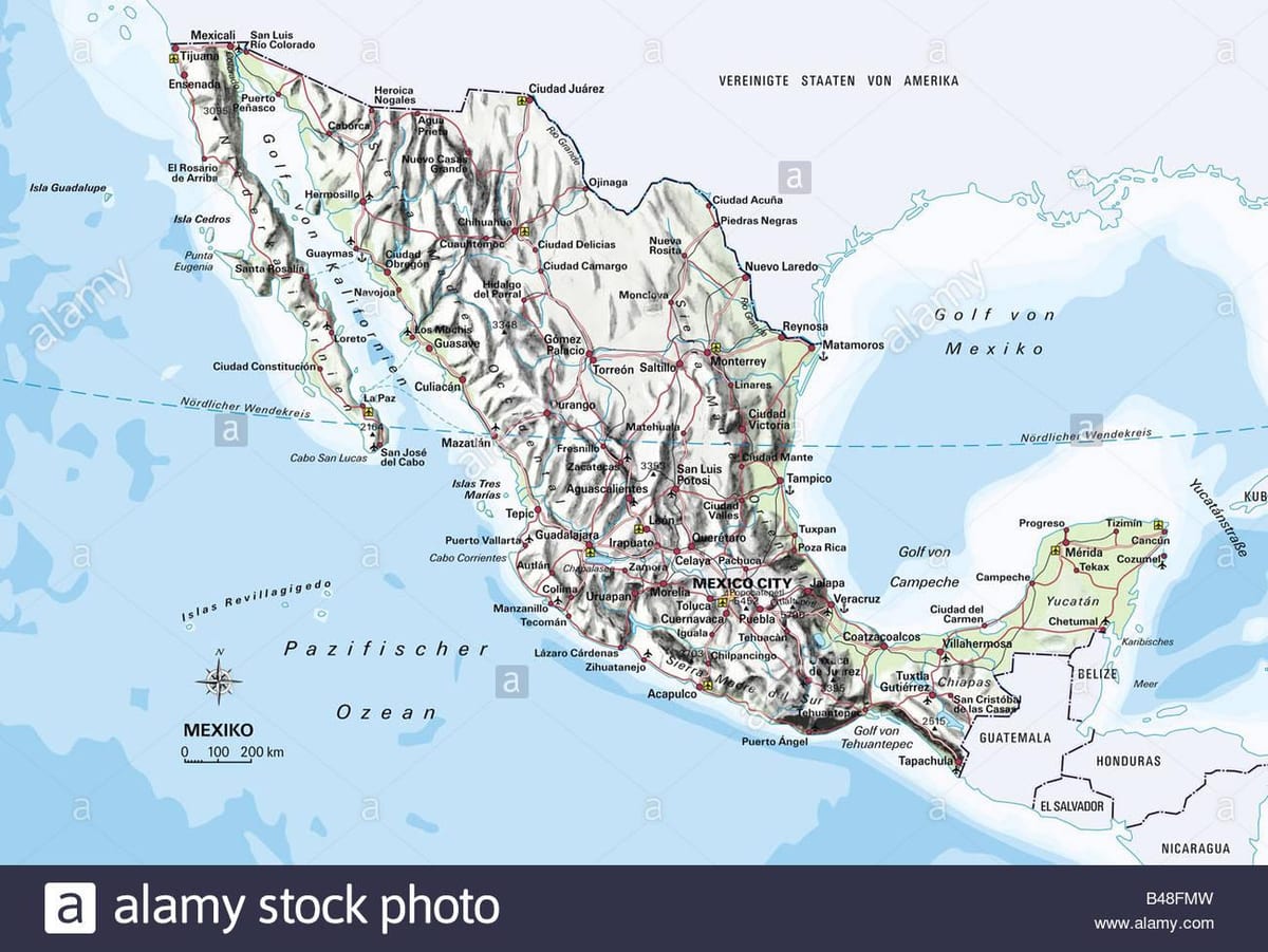 harta Mexic ocean