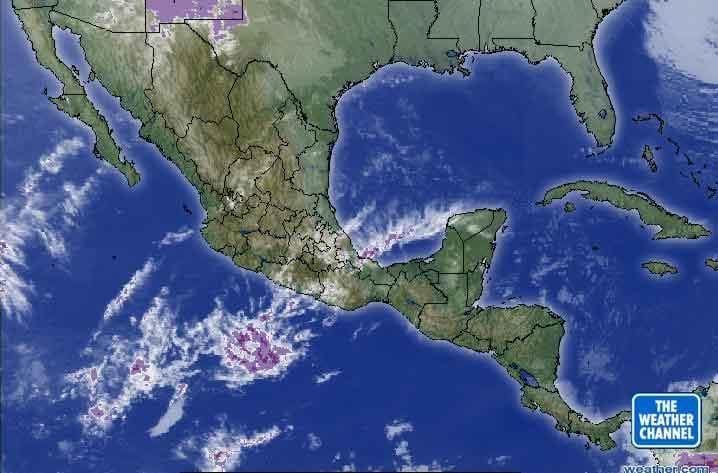 prin satelit, hartă starea vremii din Mexic