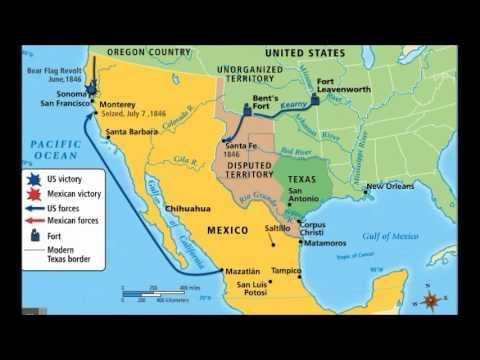 războiul mexican hartă