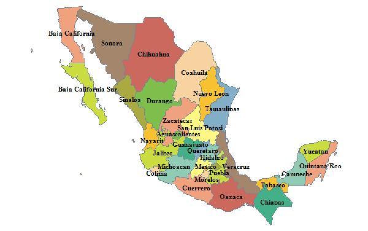 harta Mexic provincii