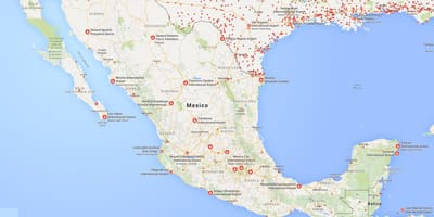 Aeroporturi Mexic hartă