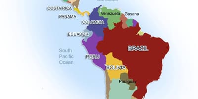 Harta Mexic și america de sud