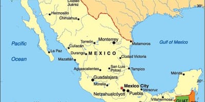 Țara Mexico hartă
