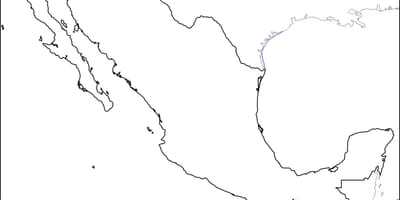 Conturul hărții Mexic