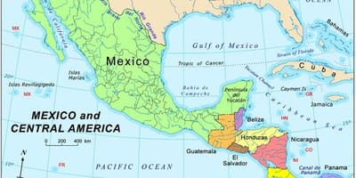 Harta Mexic și america centrală