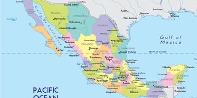 Harta Mexic și orașe