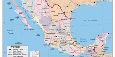 Mexic harta cu marile orașe