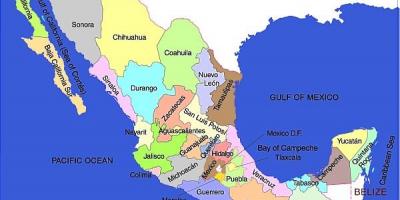 Mexic hartă a statelor