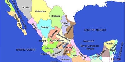 Membre Mexic hartă