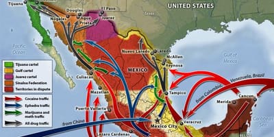 De droguri Mexican război hartă