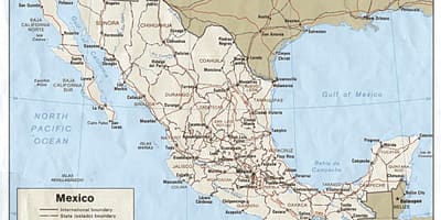 Harta coasta Mexicului