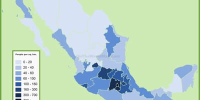 Densitatea populației harta Mexic