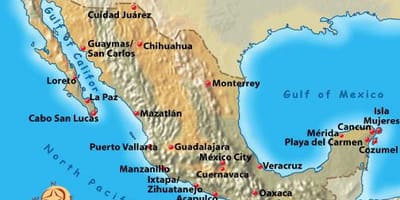 Mexic destinații de vacanță hartă