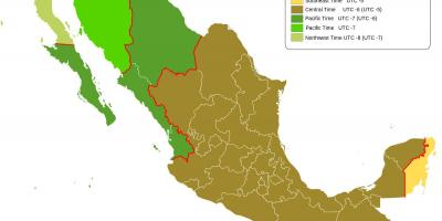 Fusul orar harta Mexic