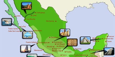 Harta turistică Mexic
