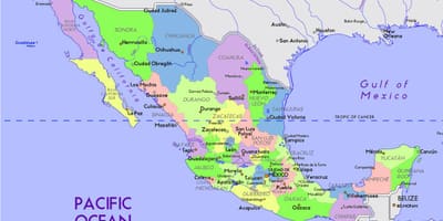 Mexic harta cu capital