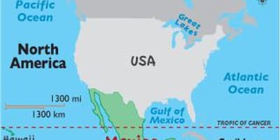 Mexicul pe harta lumii