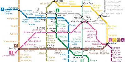 Harta metrou Mexic