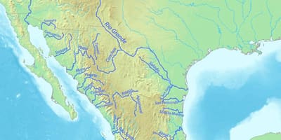 Harta râurilor din Mexic