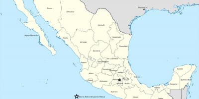 Statele din Mexic hartă