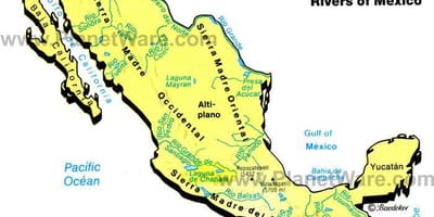 Harta Mexic lanțuri muntoase