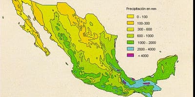 Harta Mexic precipitațiilor