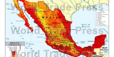 Harta Mexic temperatura