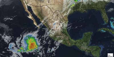 Prin satelit, hartă starea vremii, Mexic