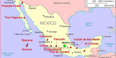 Harta vulcan din Mexic