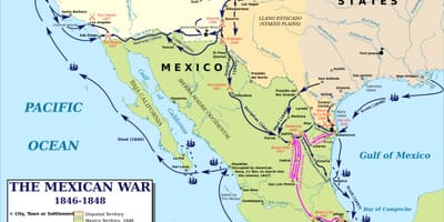 Harta războiului mexican hartă