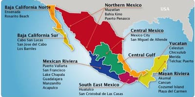 Harta de pe riviera mexicană