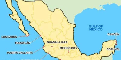 Simplu hartă din Mexic