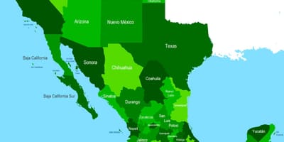 Harta de sud-vest Mexic