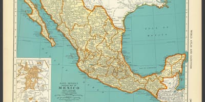 Vintage harta Mexic